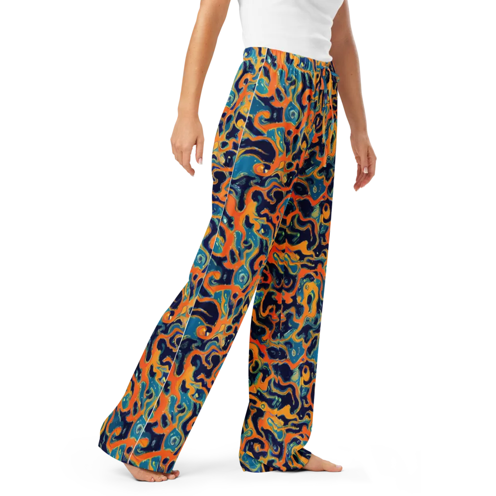 Neon Mariner on Women's Pajama Pants — Right Front