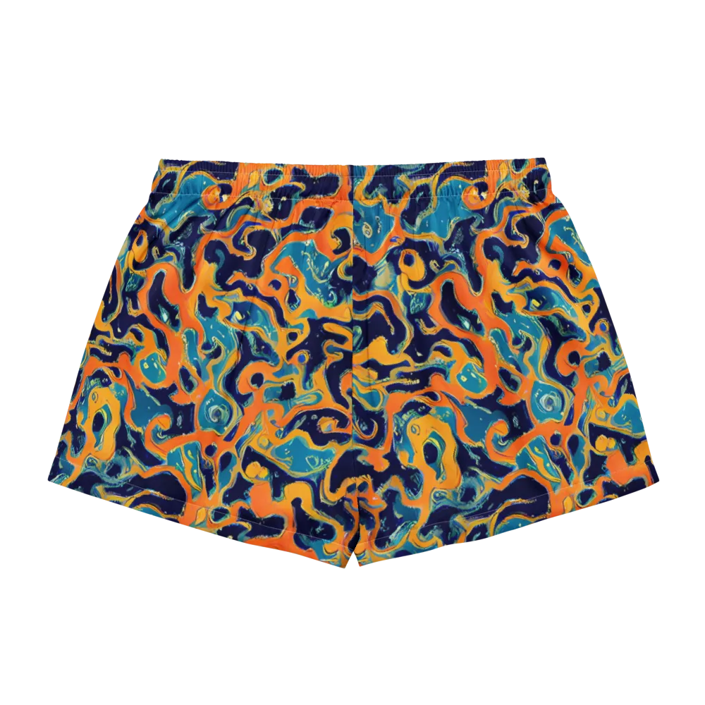 Neon Mariner on Women's Pajama Shorts — Back