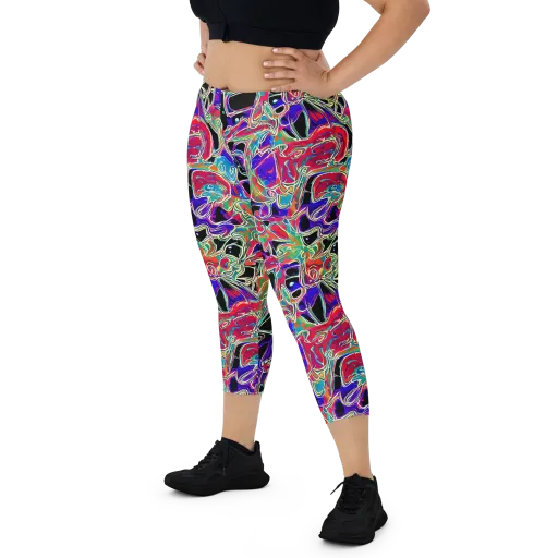 Inkfire Filigree on a Capri Leggings