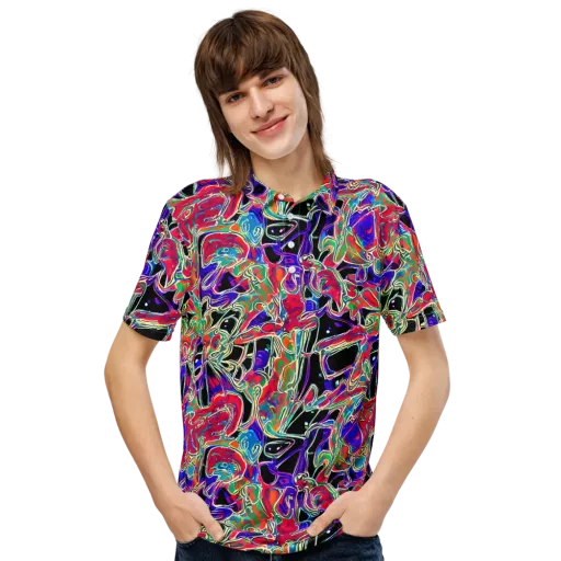 Inkfire Filigree on a Men's Slim Fit Polo Shirt