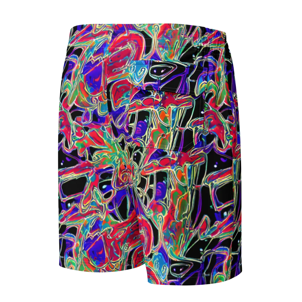 Inkfire Filigree on Men's Board Shorts — Back
