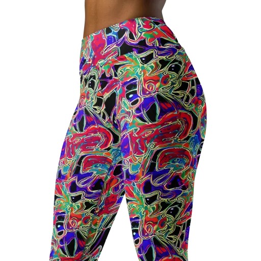 Inkfire Filigree on a Yoga Leggings