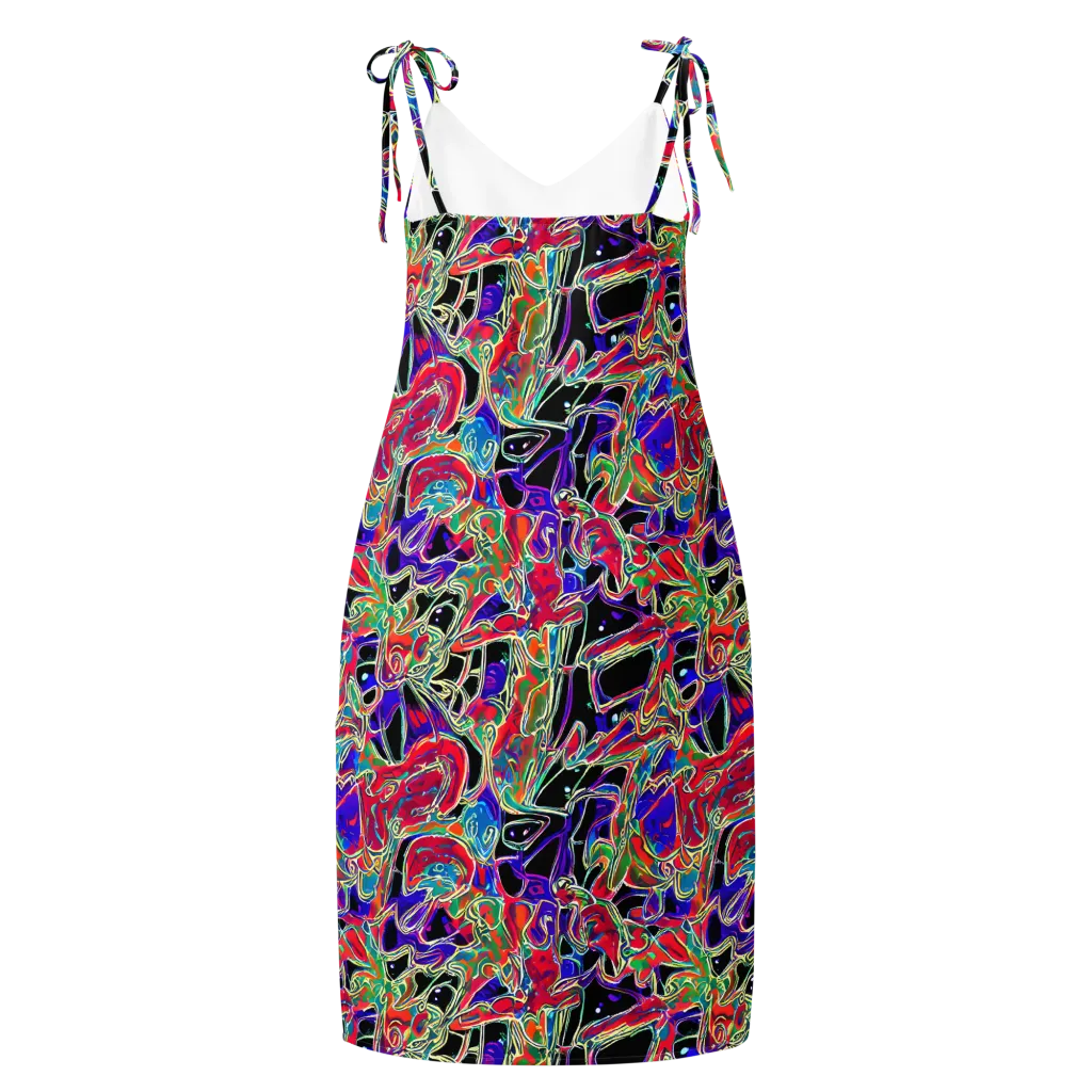 Inkfire Filigree on Slip Dress — Back