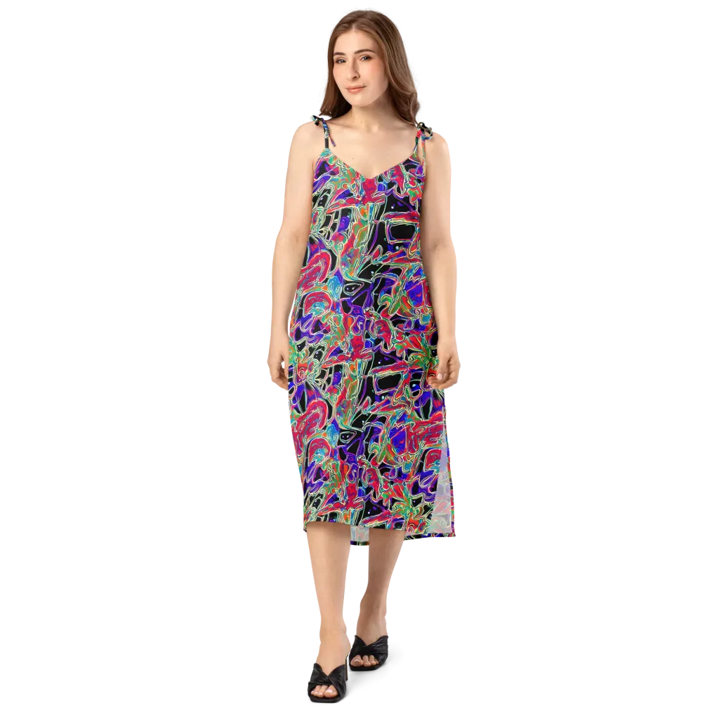 Inkfire Filigree on Slip Dress — Front