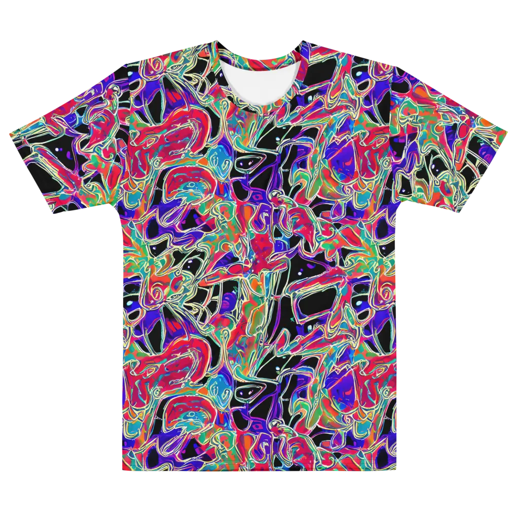 Inkfire Filigree on Men's Cotton Crew Neck T-Shirt — Front