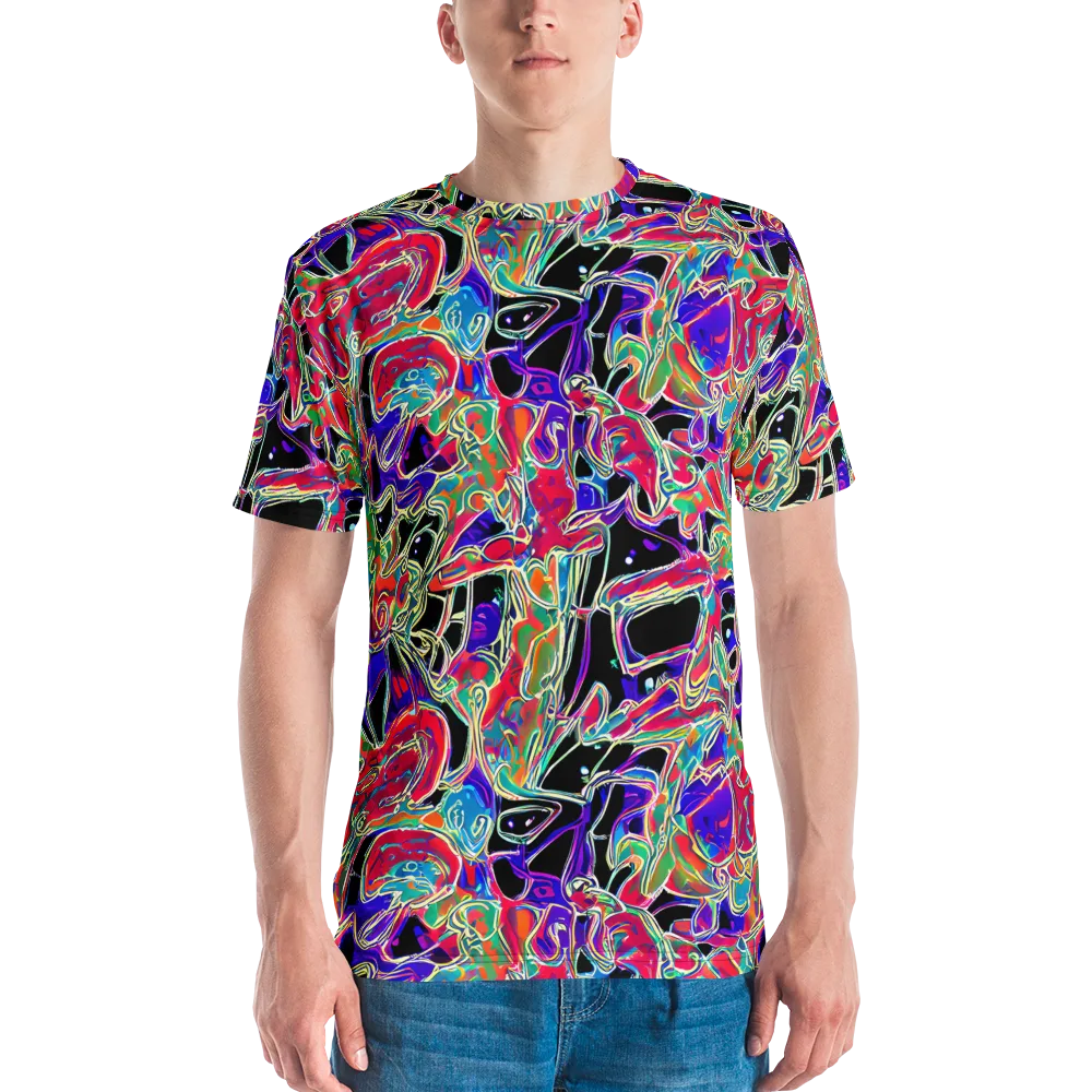 Inkfire Filigree on Men's Crew Neck T-Shirt — Front
