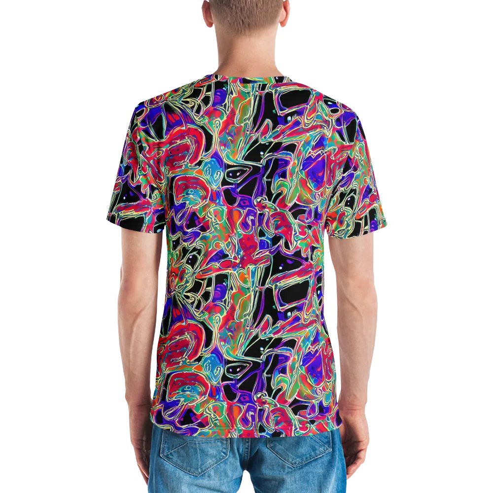 Inkfire Filigree on Men's Crew Neck T-Shirt — Back