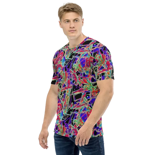 Inkfire Filigree on a Men's Crew Neck T-Shirt