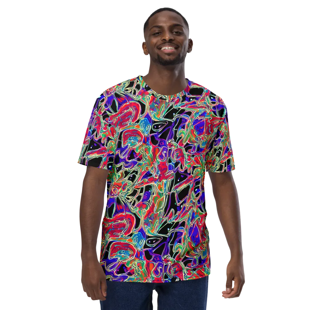 Inkfire Filigree on Men's Crew Neck T-Shirt — Front