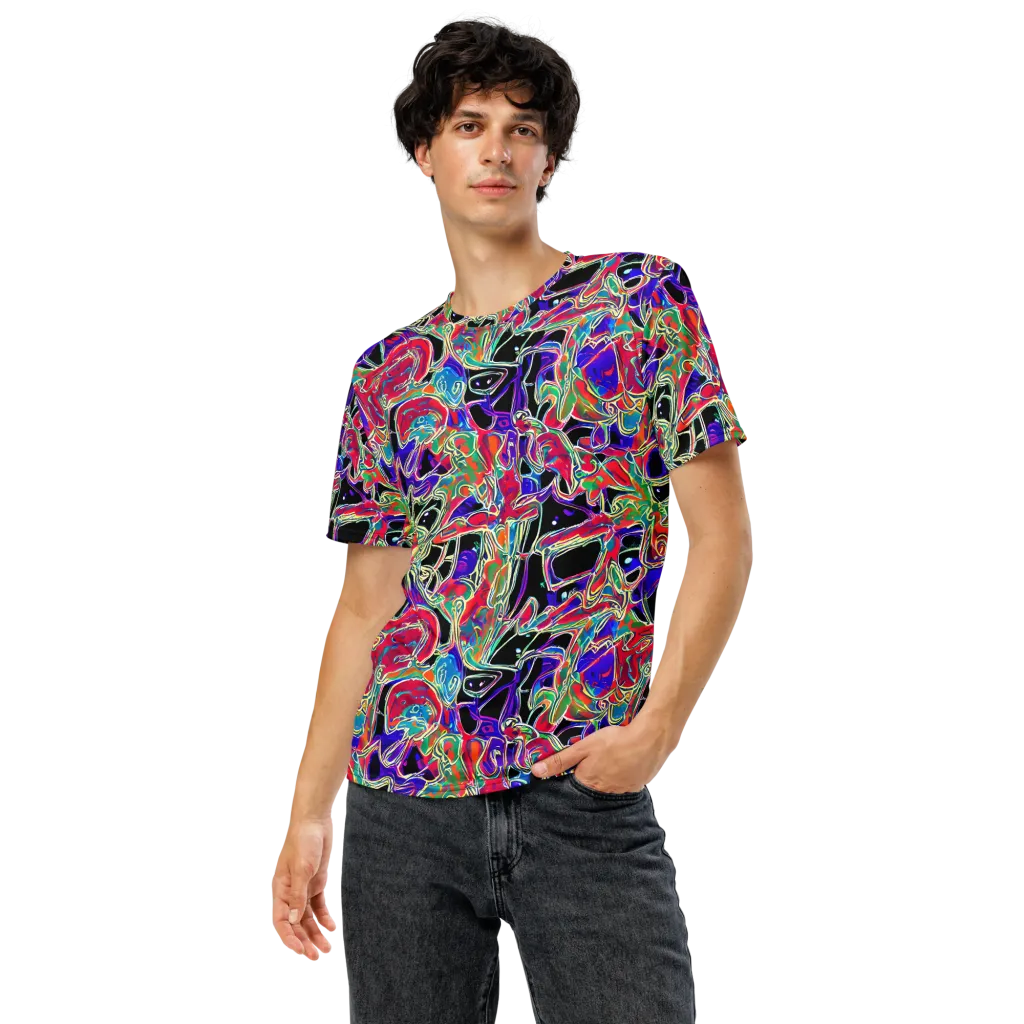 Inkfire Filigree on Men's Crew Neck T-Shirt — Front