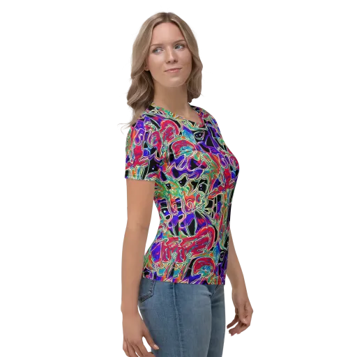 Inkfire Filigree on a Women's Crew Neck T-Shirt