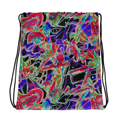 Inkfire Filigree on a Drawstring Bag