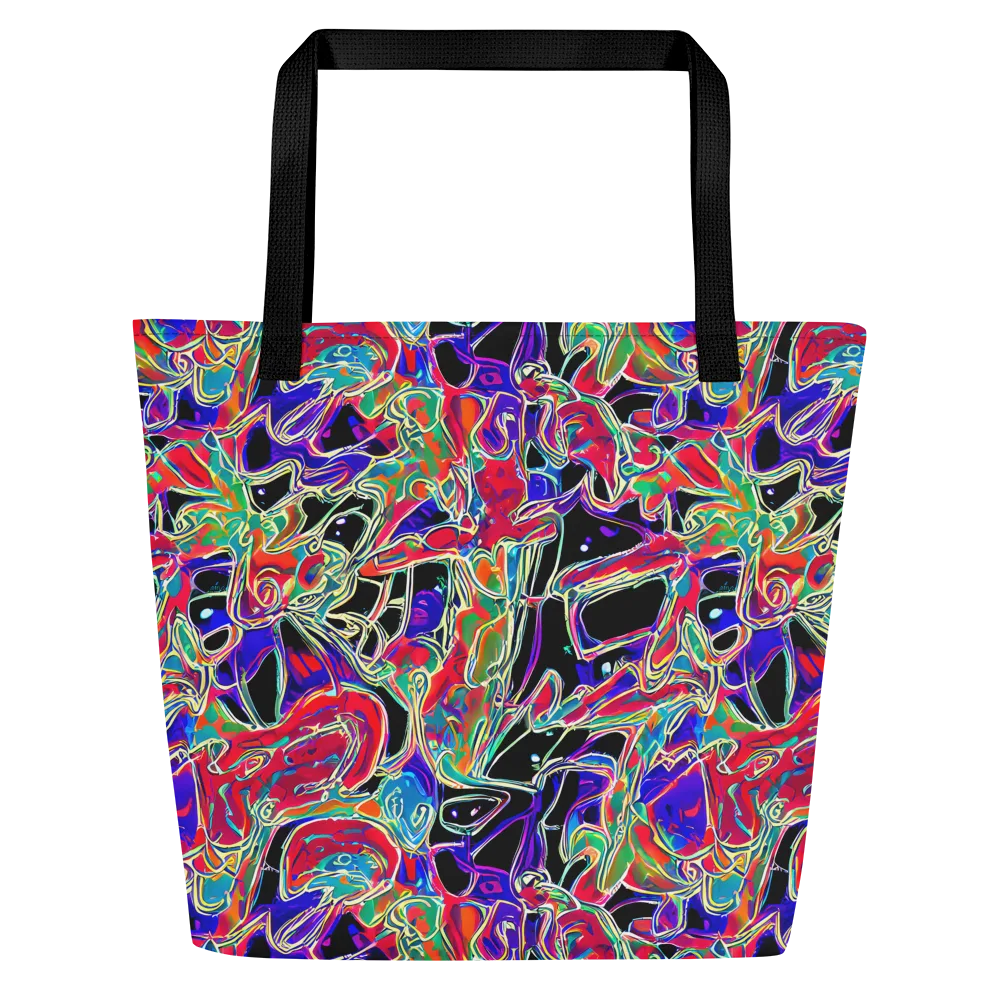 Inkfire Filigree on Large Tote Bag W/ Pocket — Front