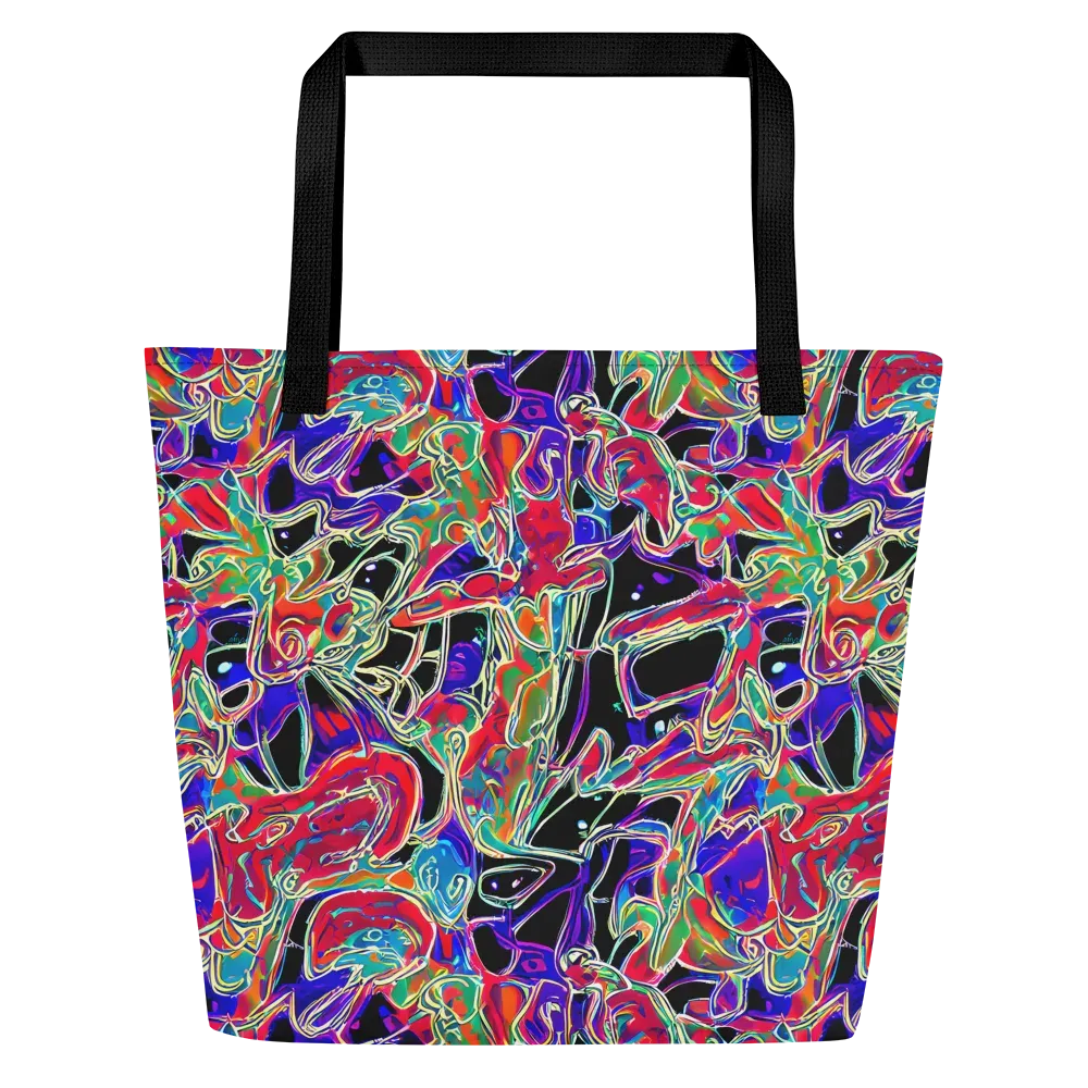 Inkfire Filigree on Large Tote Bag W/ Pocket — Front