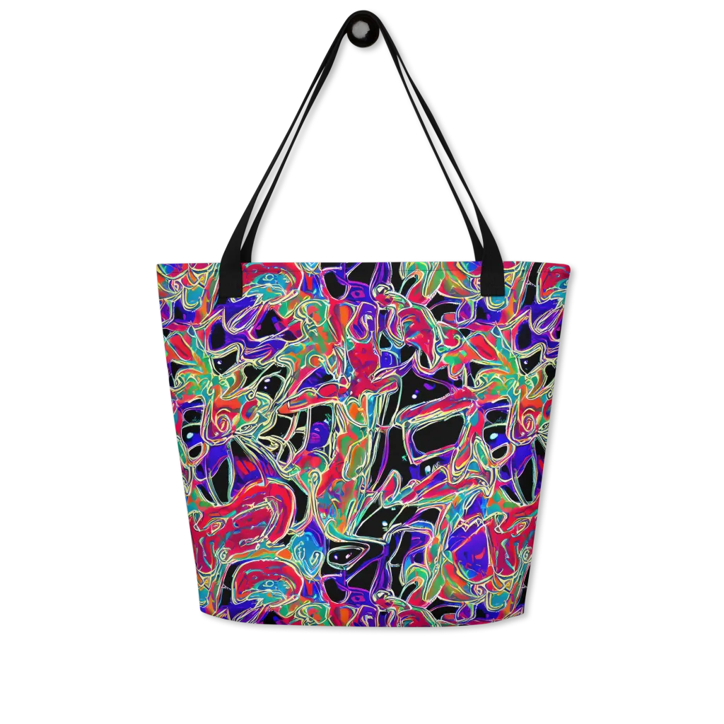 Inkfire Filigree on Large Tote Bag W/ Pocket — Front