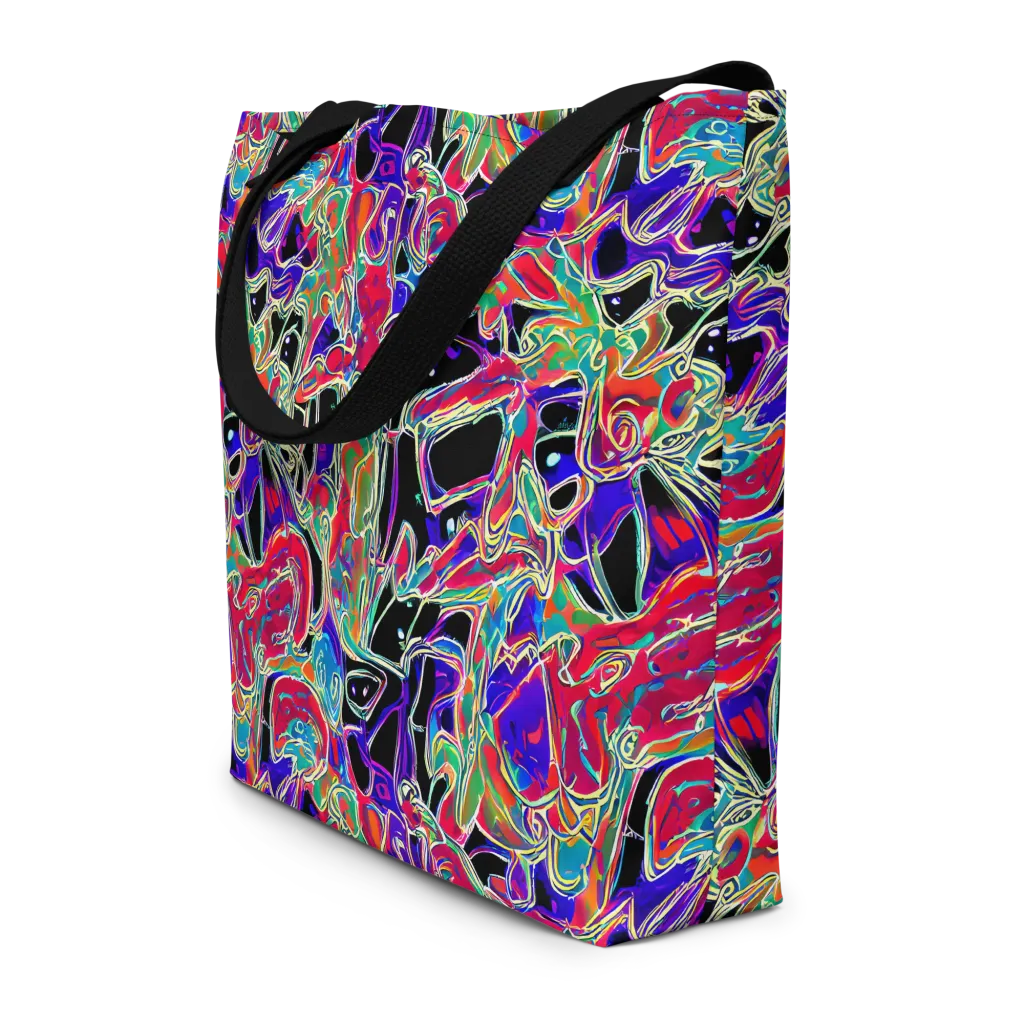 Inkfire Filigree on Large Tote Bag W/ Pocket — Front