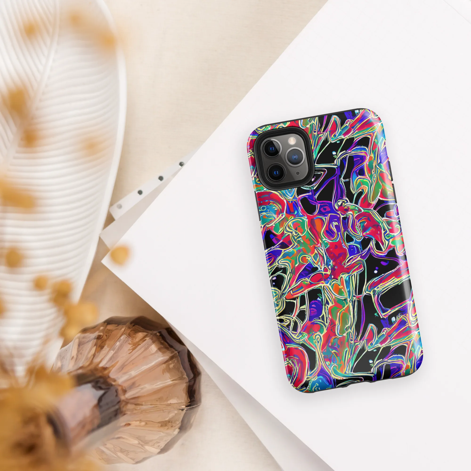 Inkfire Filigree on Tough Case for iPhone® — Front