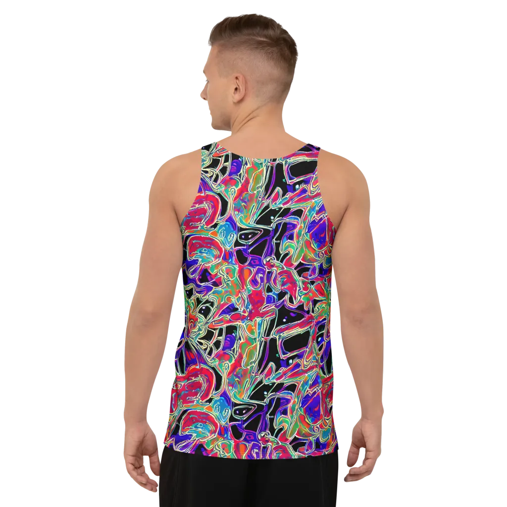 Inkfire Filigree on Men's Tank Top — Back