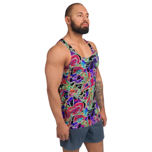 Inkfire Filigree on a Men's Tank Top