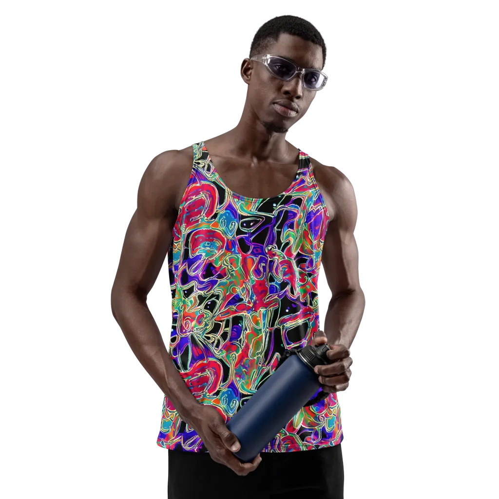 Inkfire Filigree on Men's Tank Top — Front