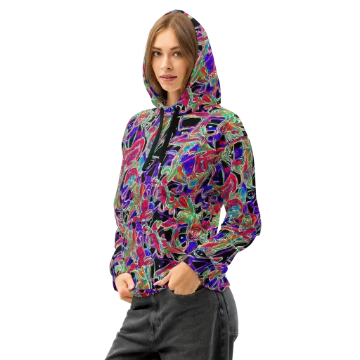 Inkfire Filigree on a Cotton Hoodie