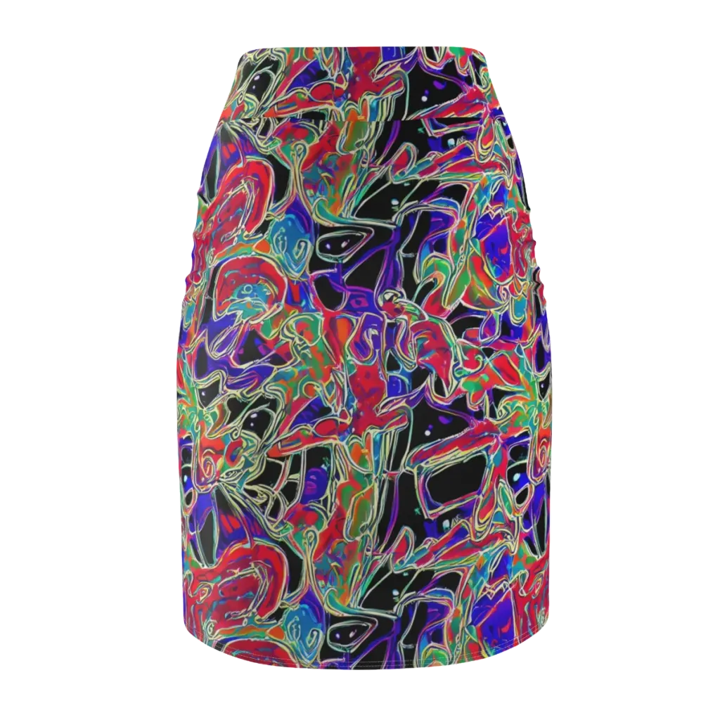 Inkfire Filigree on Pencil Skirt — Back