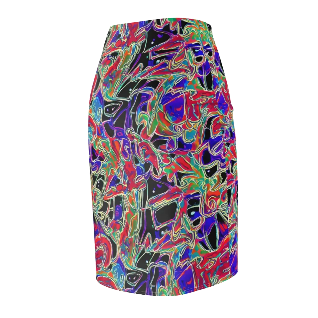 Inkfire Filigree on Pencil Skirt — Back Side