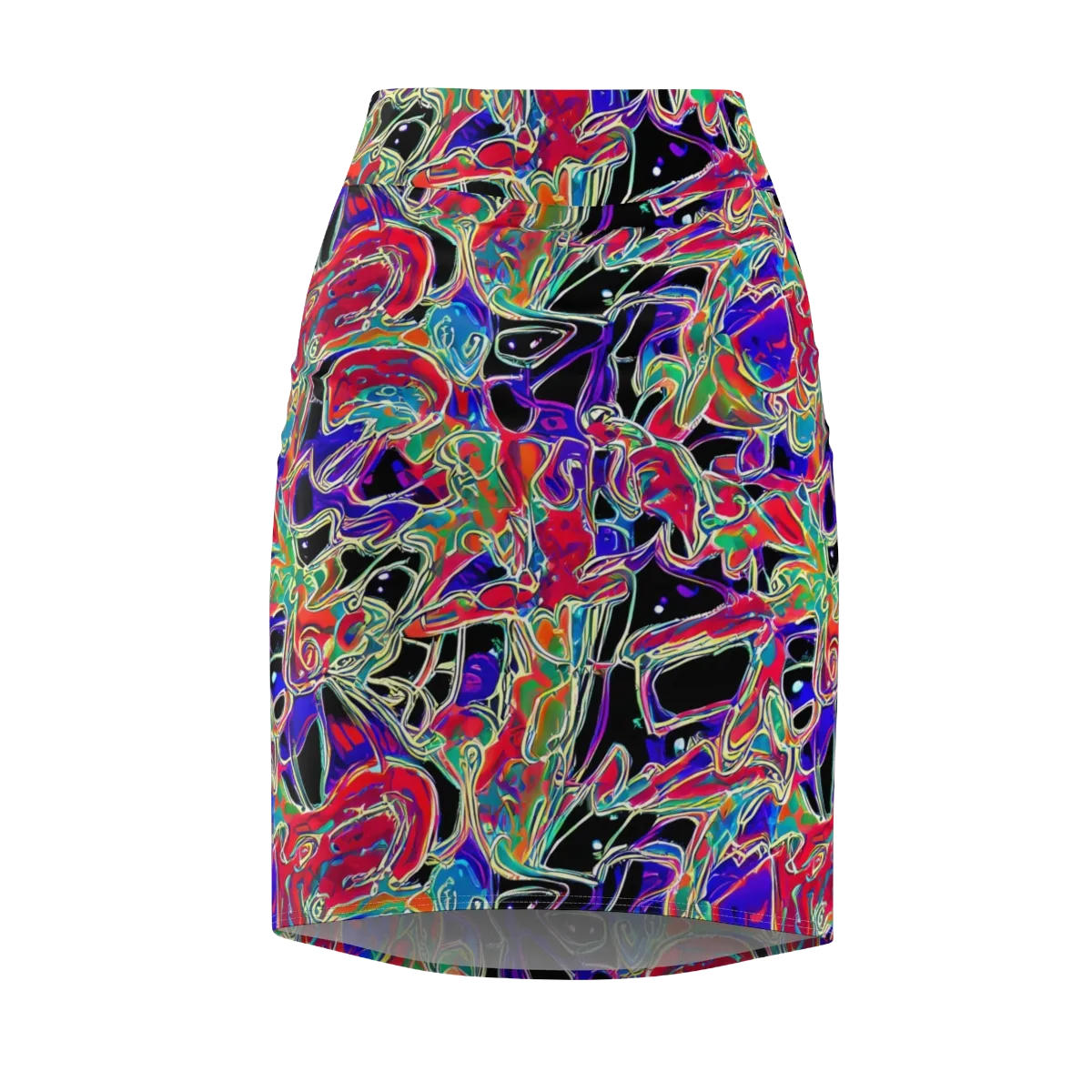 Inkfire Filigree on Pencil Skirt — Front