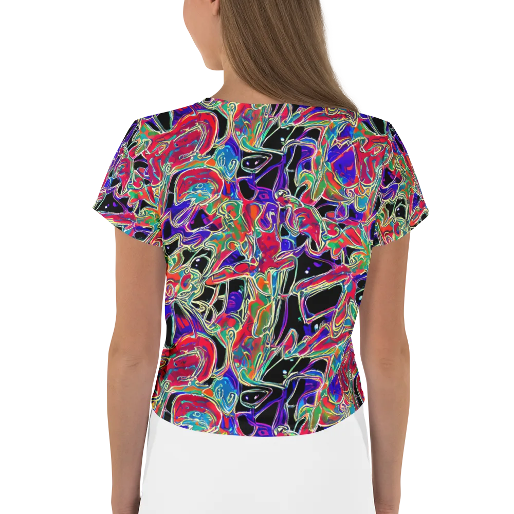 Inkfire Filigree on Crop Tee — Back