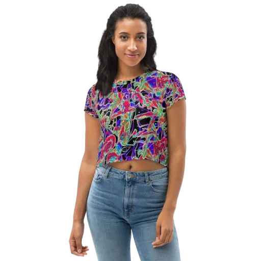 Inkfire Filigree on a Crop Tee