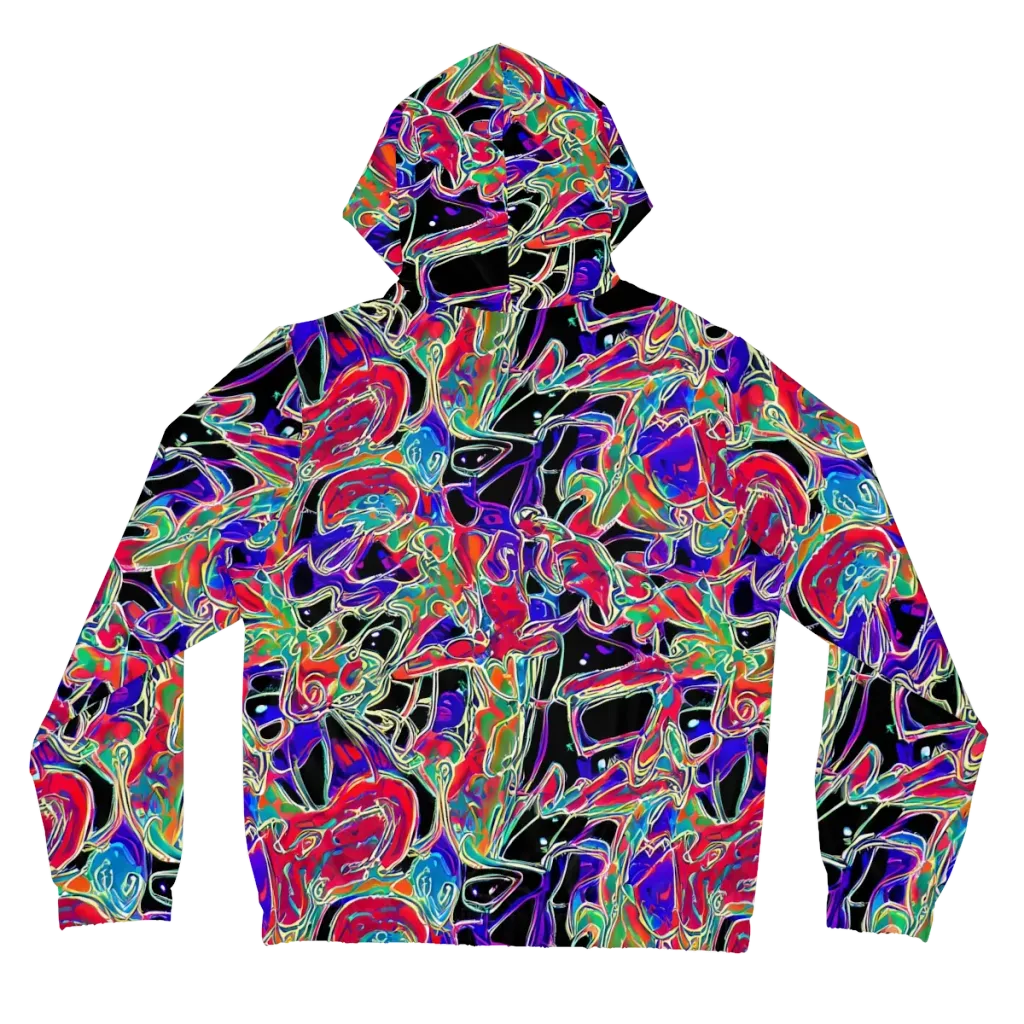 Inkfire Filigree on Women's Full-Zip Hoodie — Back