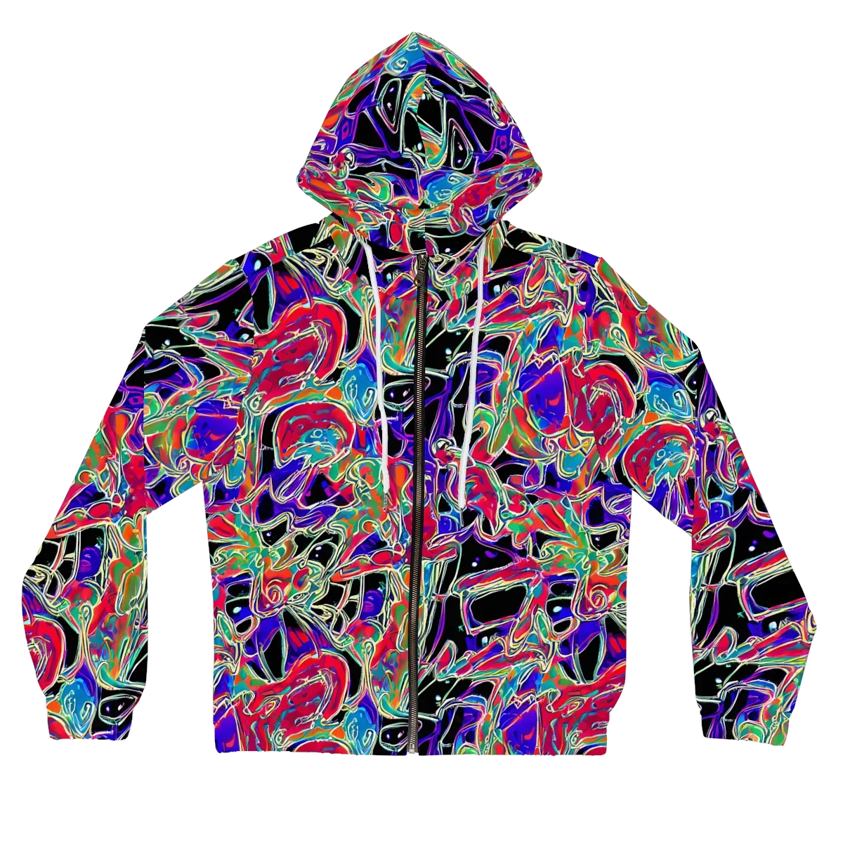 Inkfire Filigree on Women's Full-Zip Hoodie — Front