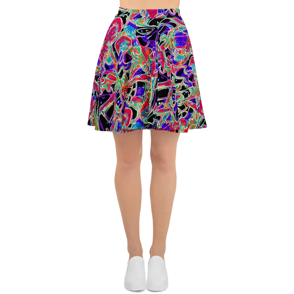 Inkfire Filigree on Skater Skirt — Front