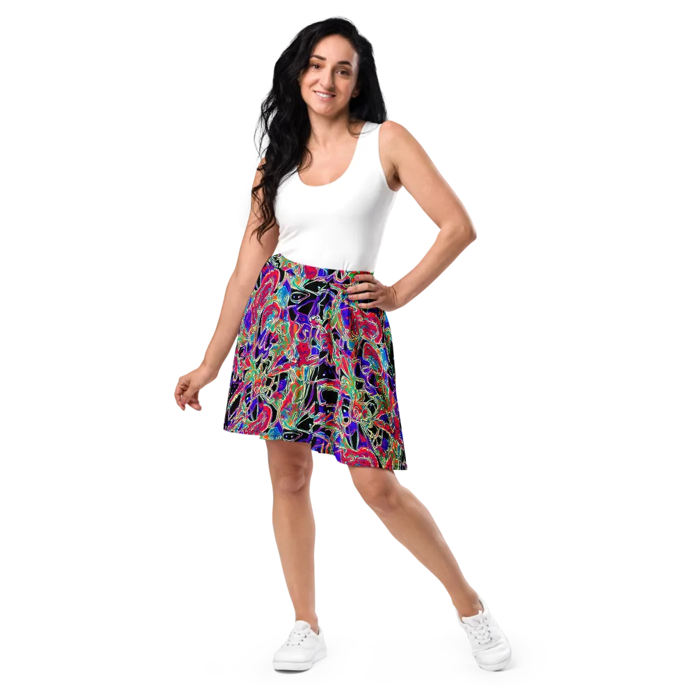 Inkfire Filigree on Skater Skirt — Front