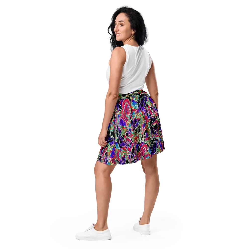 Inkfire Filigree on Skater Skirt — Back