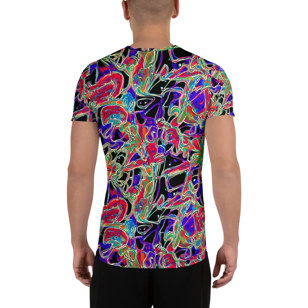 Inkfire Filigree on Men's Athletic T-Shirt — Back