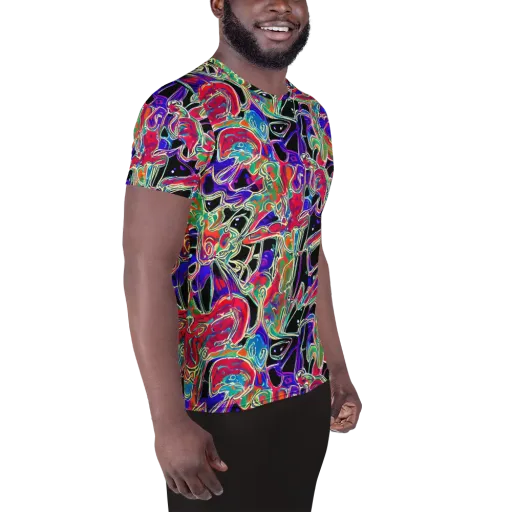 Inkfire Filigree on a Men's Athletic T-Shirt