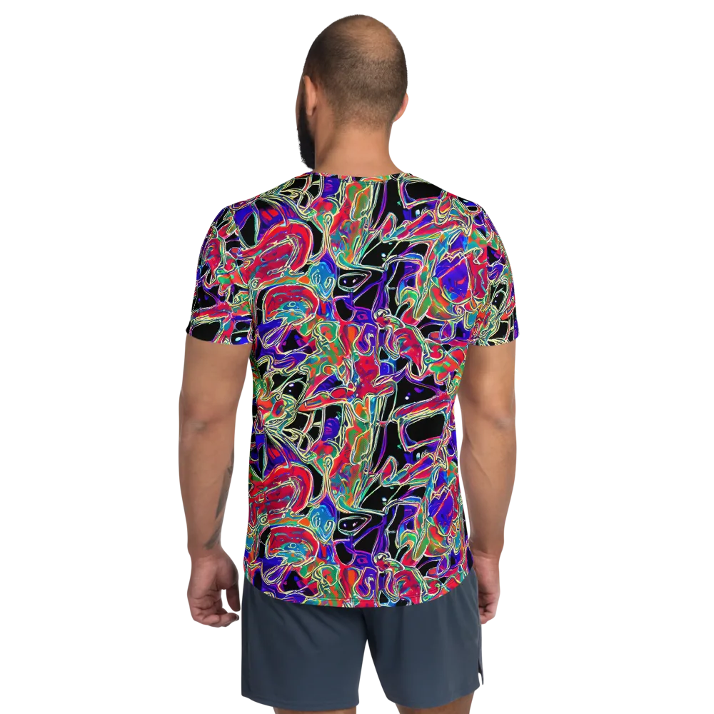Inkfire Filigree on Men's Athletic T-Shirt — Back