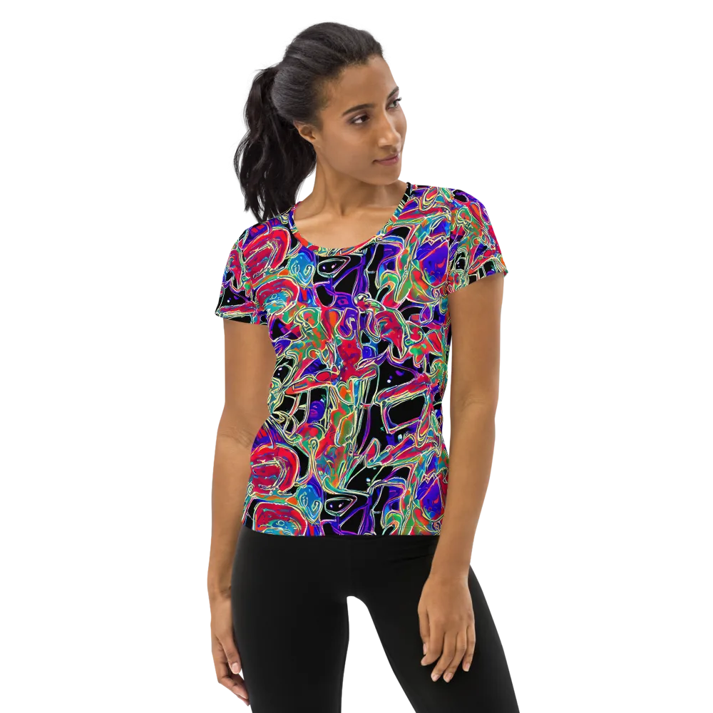 Inkfire Filigree on Women's Athletic T-Shirt — Front