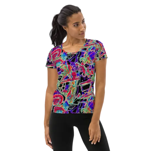 Inkfire Filigree on a Women's Athletic T-Shirt