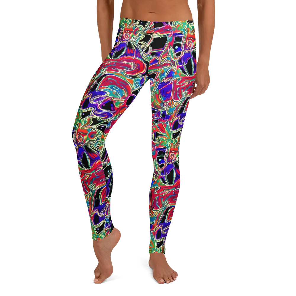 Inkfire Filigree on Leggings — Front