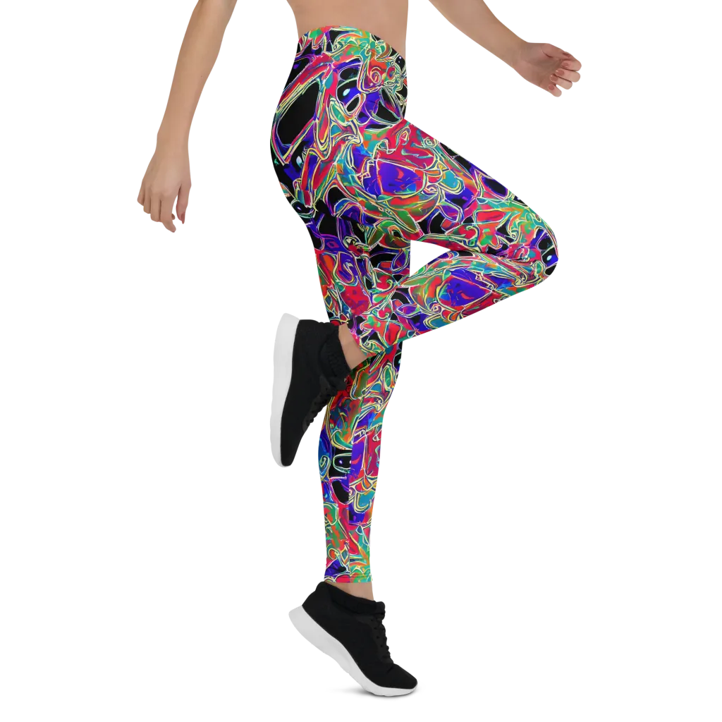 Inkfire Filigree on Leggings — Right
