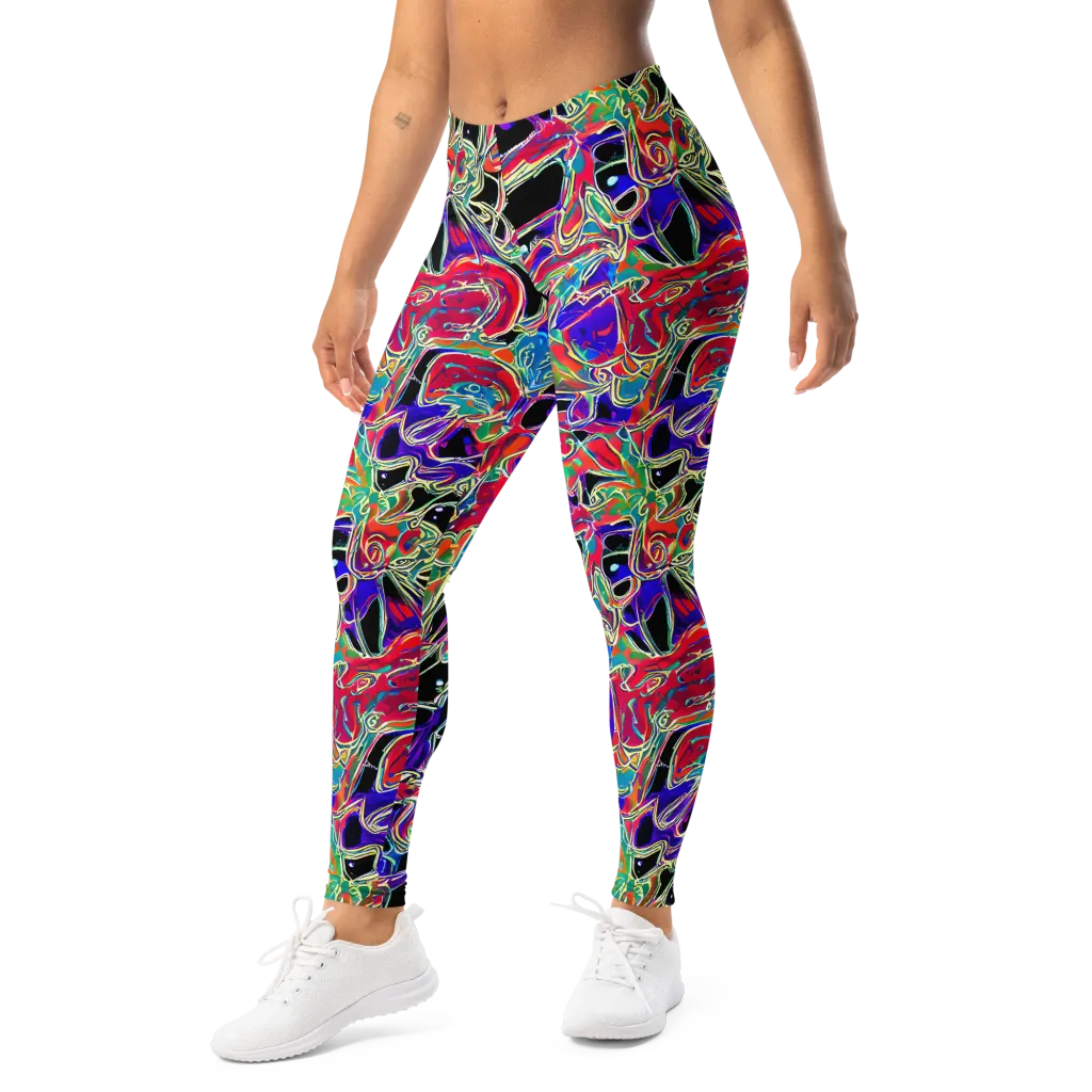 Inkfire Filigree on Leggings — Left Front