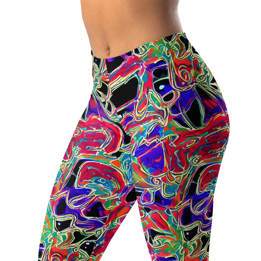 Inkfire Filigree on Leggings — Left Front
