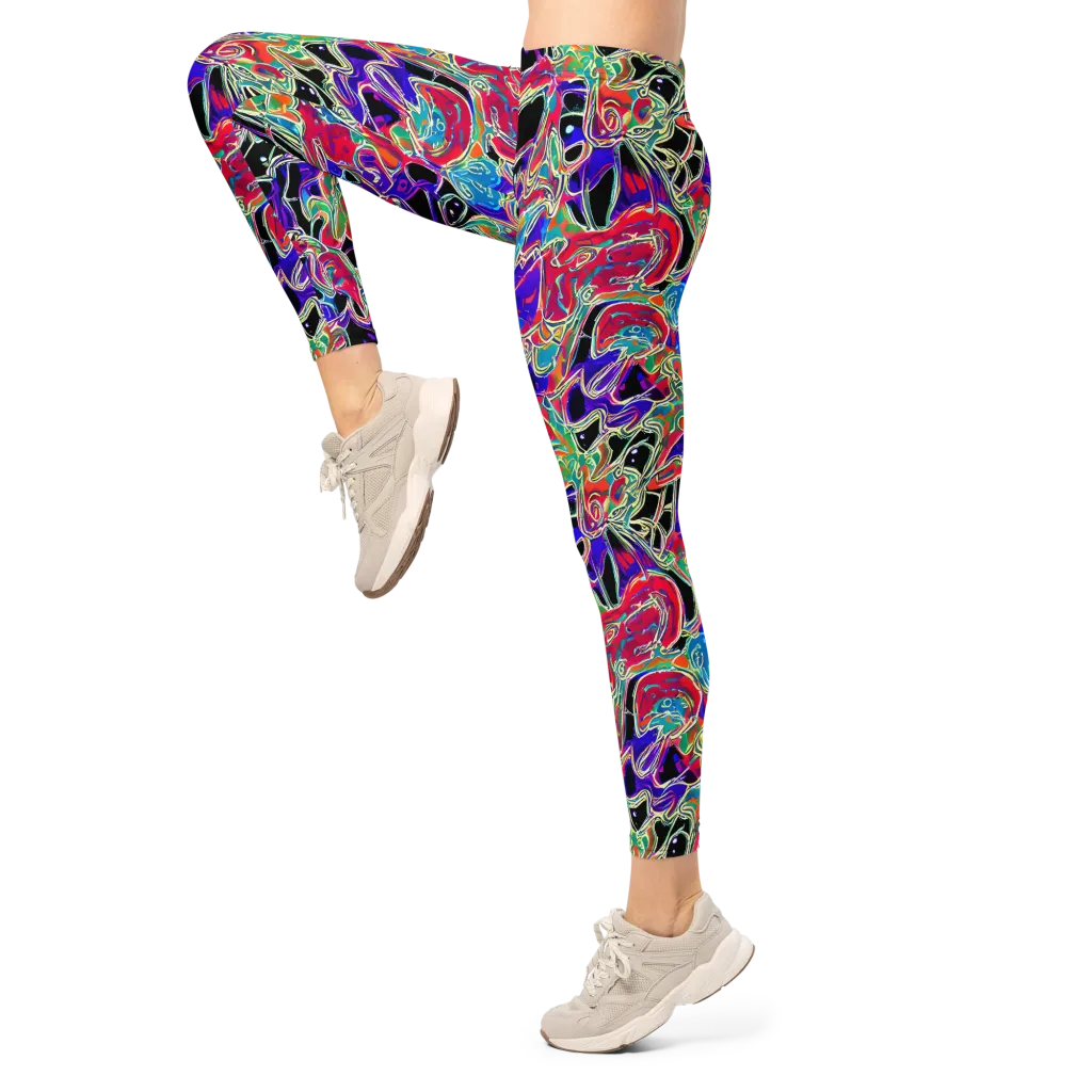Inkfire Filigree on Leggings — Left