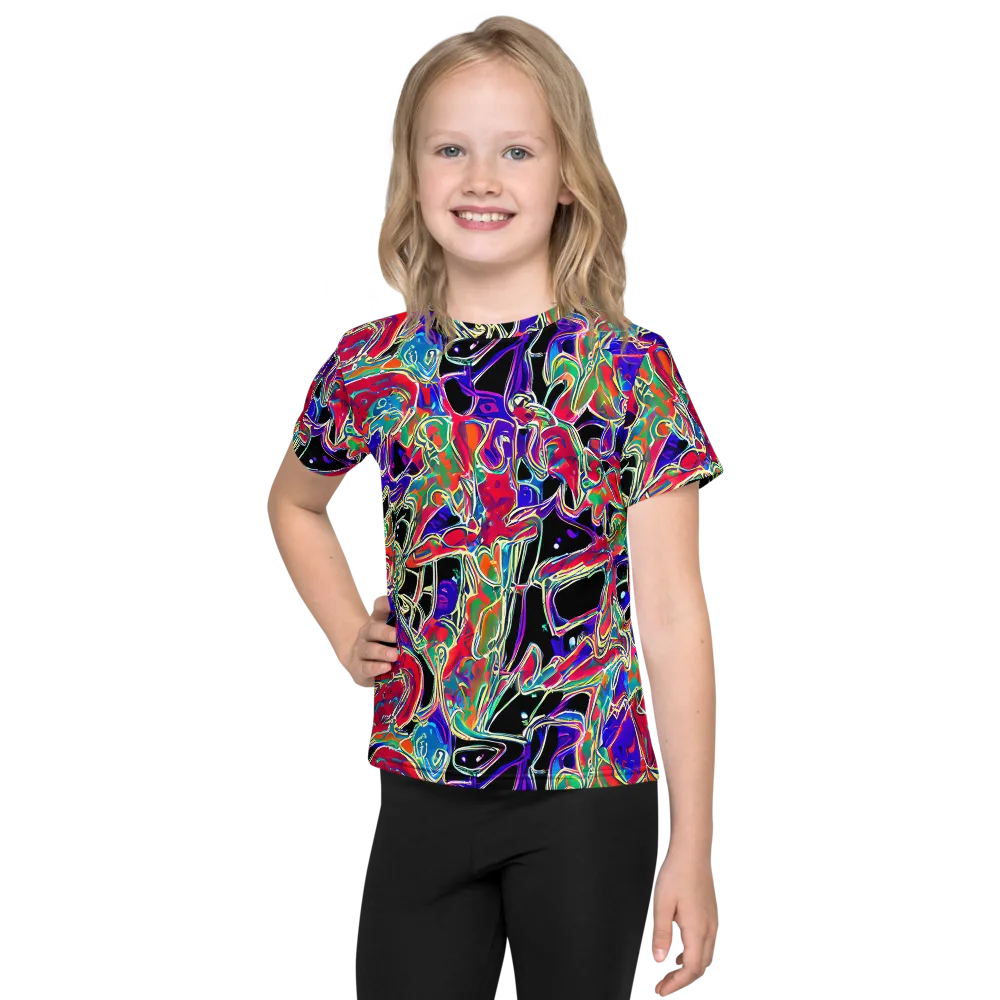 Inkfire Filigree on Kids Crew Neck T-Shirt — Front