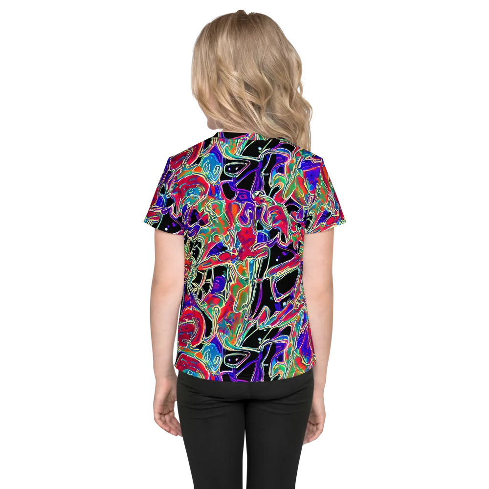 Inkfire Filigree on Kids Crew Neck T-Shirt — Back