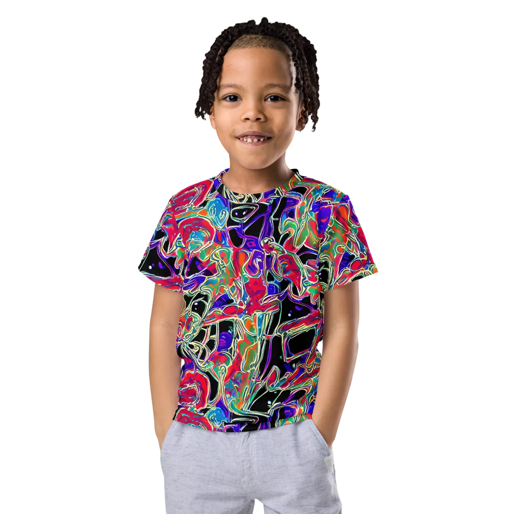 Inkfire Filigree on Kids Crew Neck T-Shirt — Front