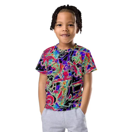 Inkfire Filigree on a Kids Crew Neck T-Shirt