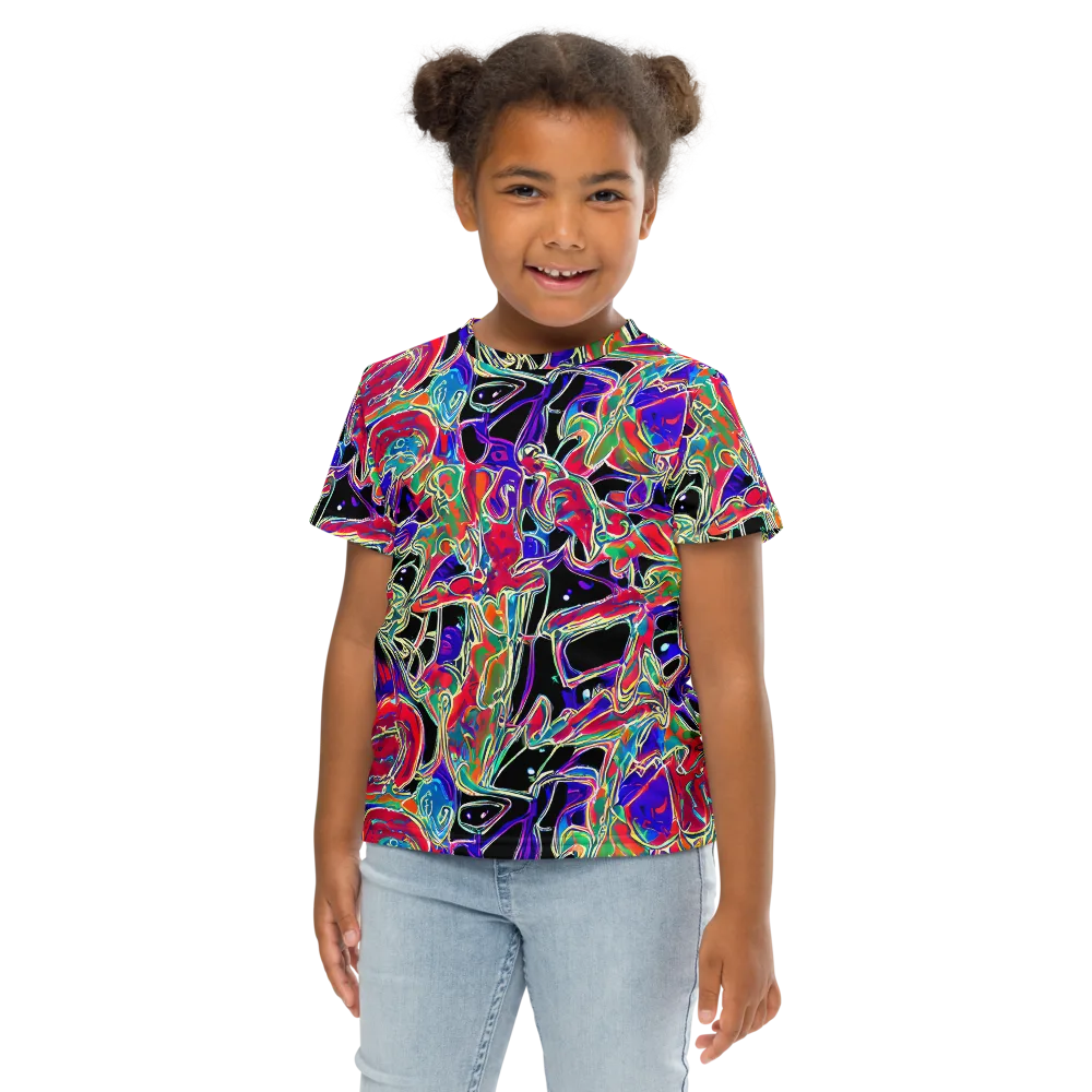 Inkfire Filigree on Kids Crew Neck T-Shirt — Front